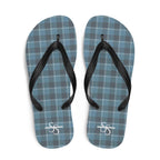 Hoki and Shuttle Gray Plaid Flip Flops - Scottish Squares