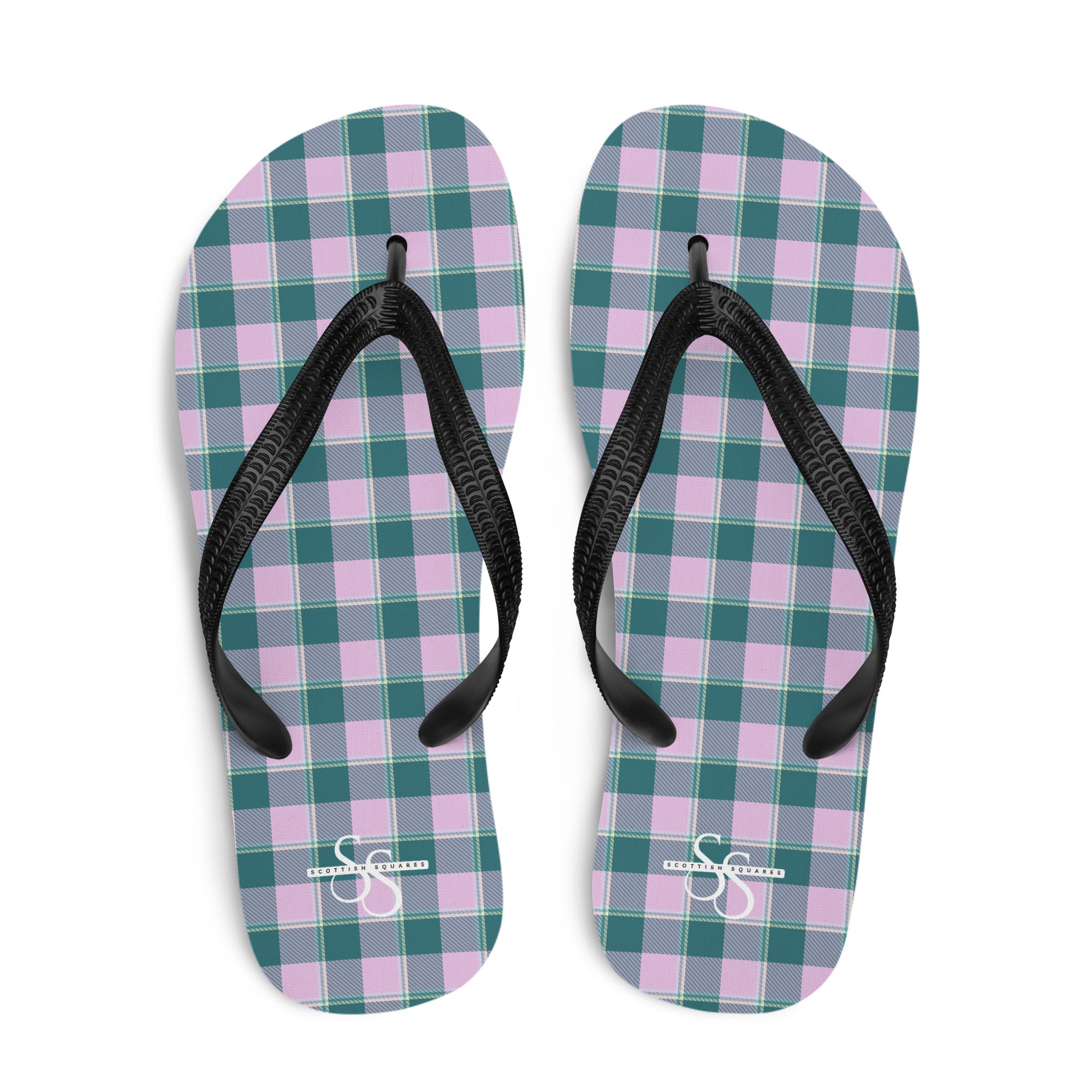 Ming and Melanie Plaid Flip Flops - Scottish Squares