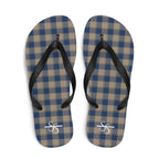 Cello and Donkey Brown Plaid Flip Flops - Scottish Squares