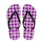 Flip Flops Pancreatic Cancer Awareness Plaid L - Scottish Squares