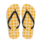 Flip Flops Kidney Cancer Awareness Plaid, Orange Ribbon, Supportive Gift L - Scottish Squares