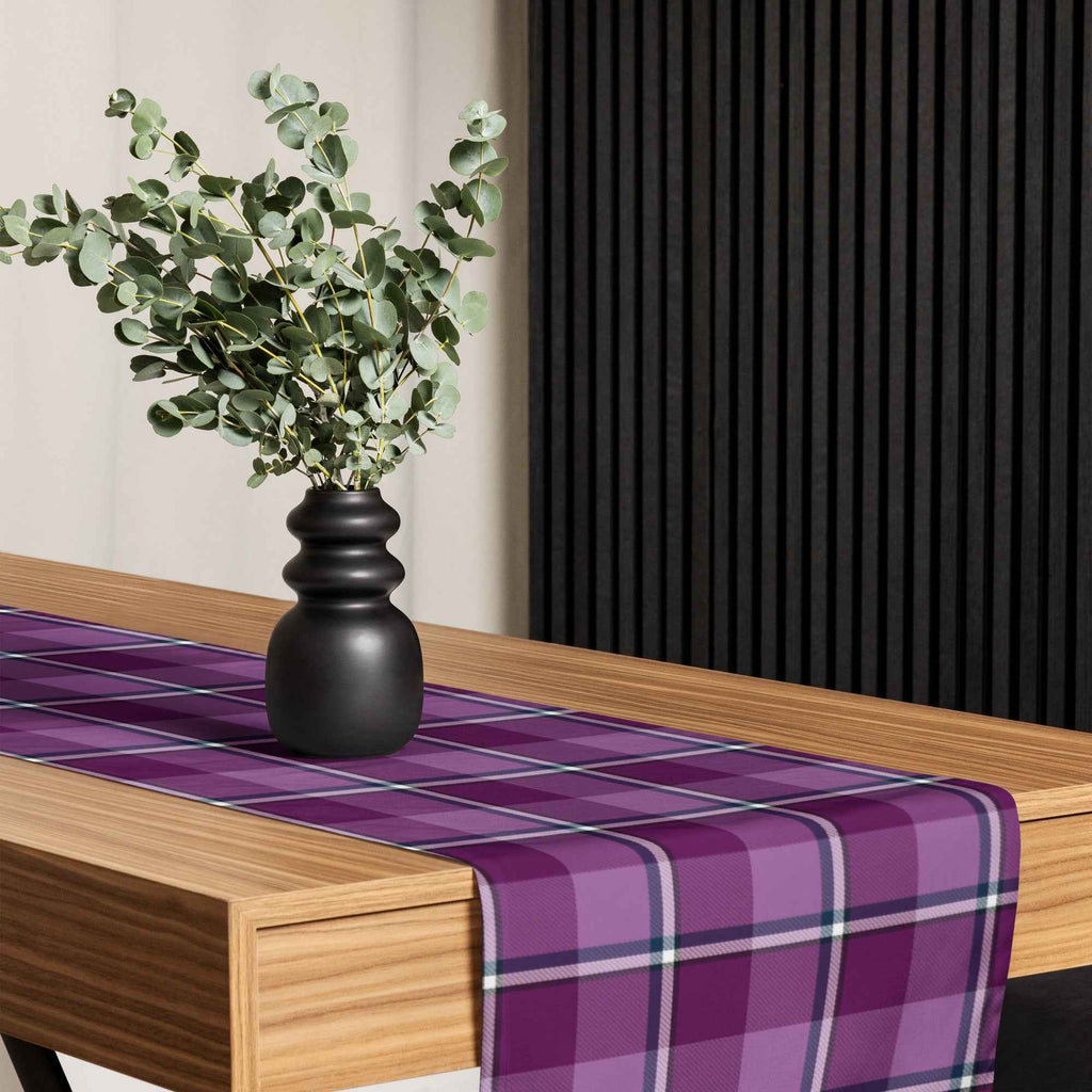 Table Runner Purple and Trendy Pink Plaid - Scottish Squares