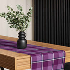 Table Runner Purple and Trendy Pink Plaid - Scottish Squares