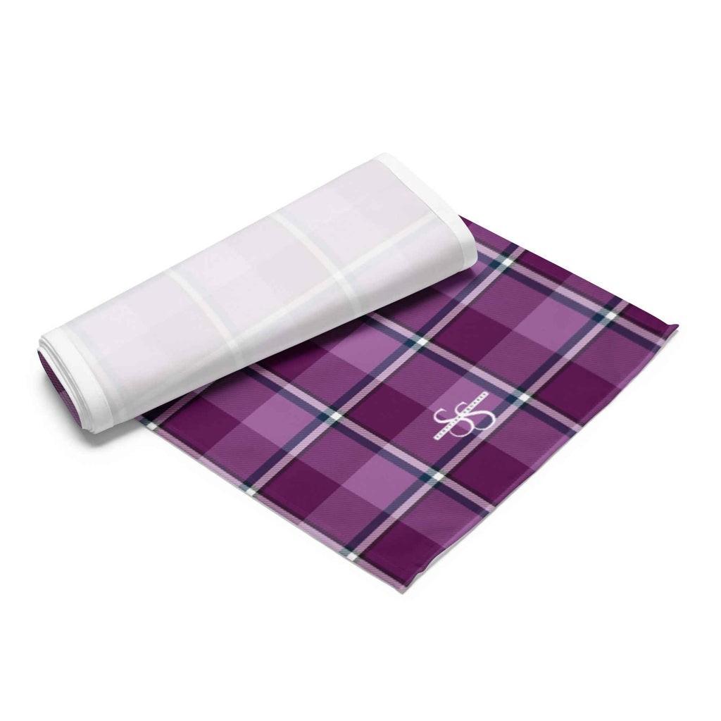 Table Runner Purple and Trendy Pink Plaid - Scottish Squares