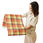 Table Runner Claystone and Morning Mist Plaid - Scottish Squares