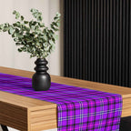 Table Runner Electric Violet and Fuchsia Plaid - Scottish Squares