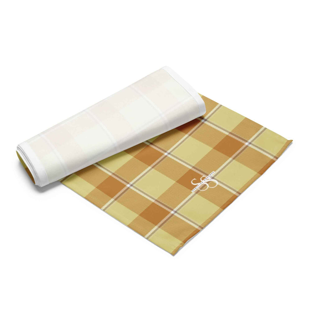 Table Runner Zombie and Copper Plaid - Scottish Squares