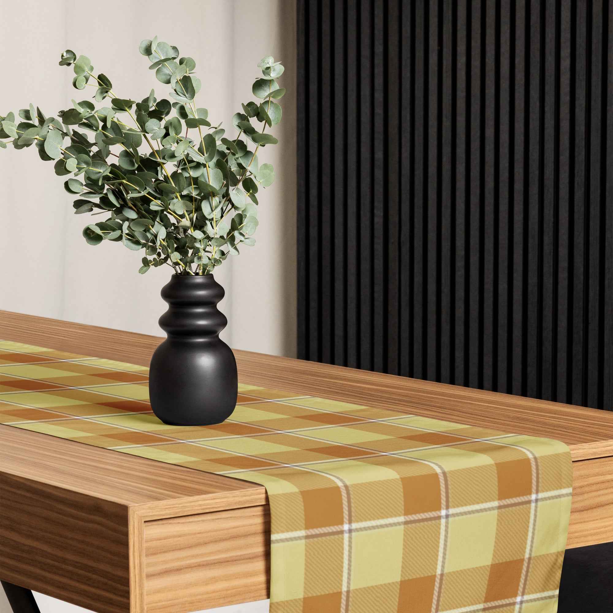 Table Runner Zombie and Copper Plaid - Scottish Squares