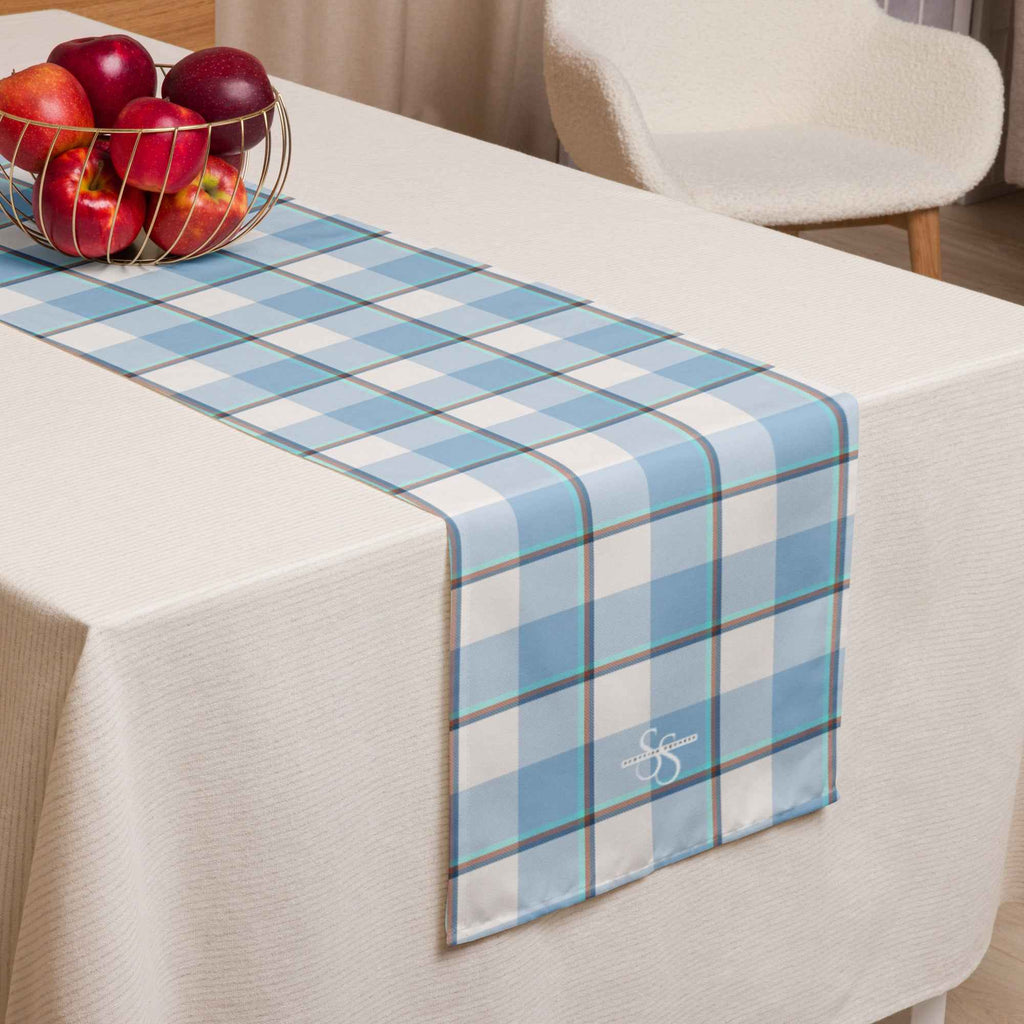 Table Runner Pink Cloud and Blue Lagoon Plaid Default Title - Scottish Squares