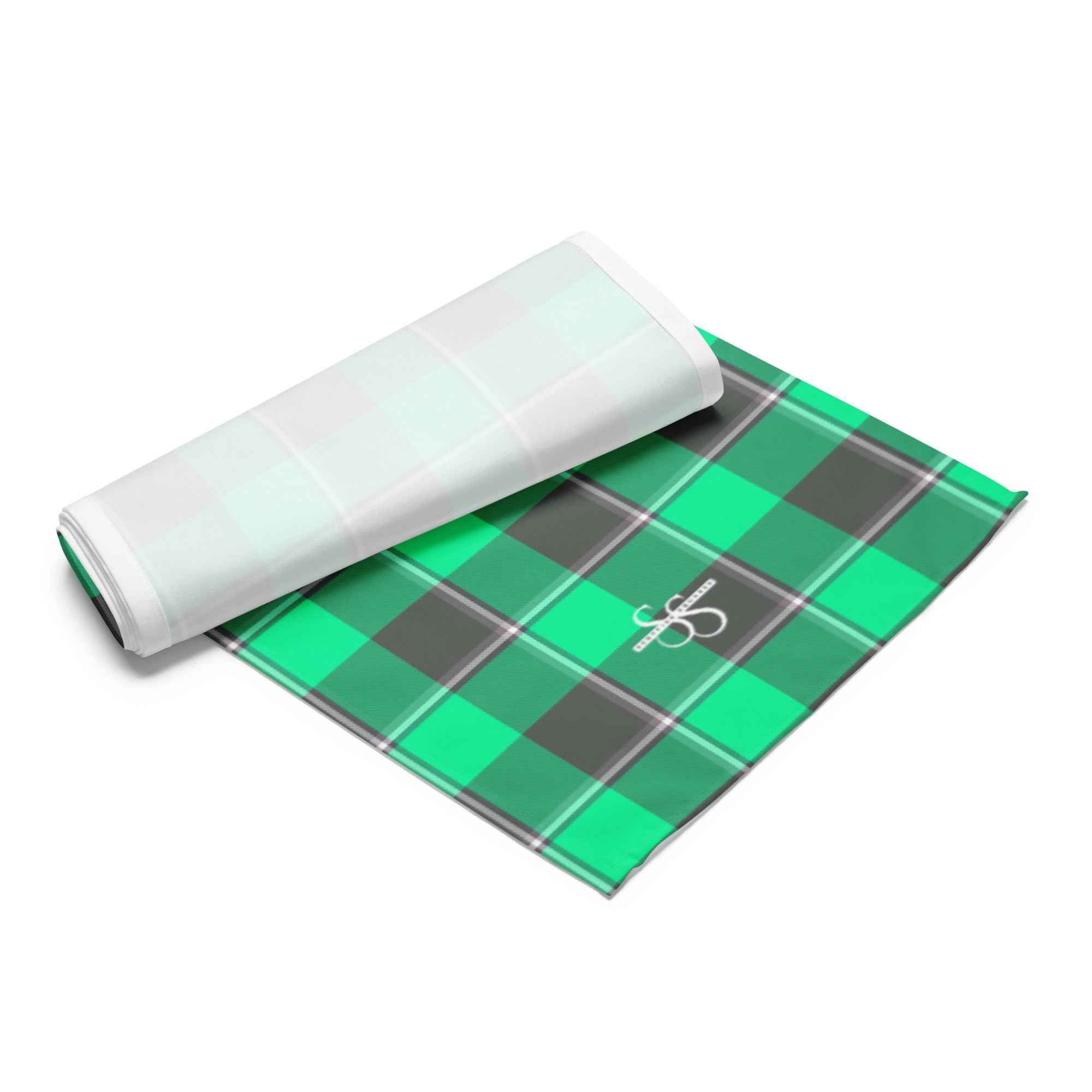 Table Runner Spring Green and Finlandia Plaid - Scottish Squares