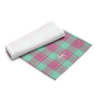 Table Runner Vista Blue and Turkish Rose Plaid - Scottish Squares