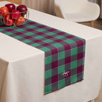 Table Runner Ocean Green and Mulberry Wood Plaid Default Title - Scottish Squares