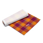 Table Runner Tahiti Gold and Rose Bud Cherry Plaid - Scottish Squares