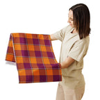 Table Runner Tahiti Gold and Rose Bud Cherry Plaid - Scottish Squares