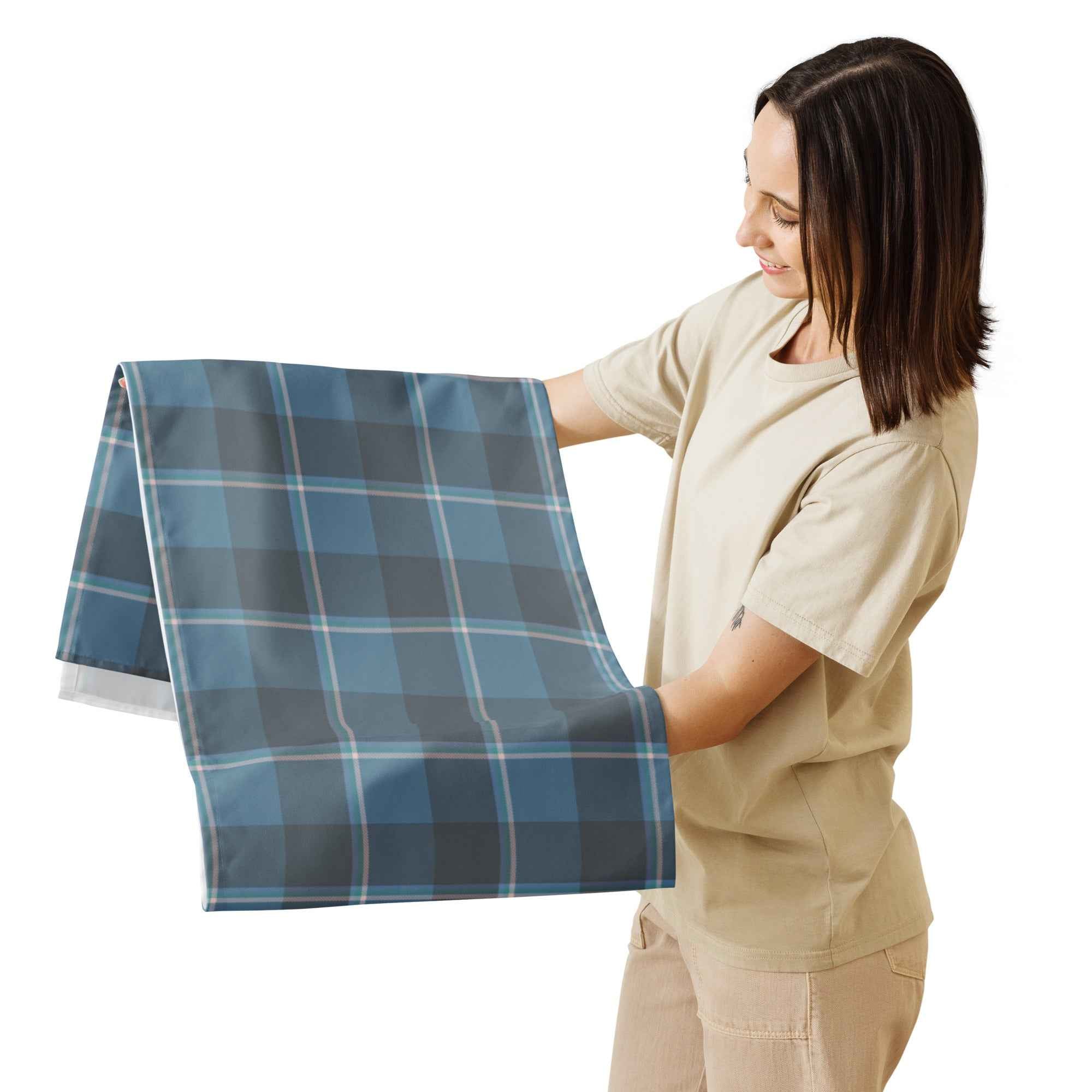 Table Runner Hoki and Shuttle Gray Plaid - Scottish Squares