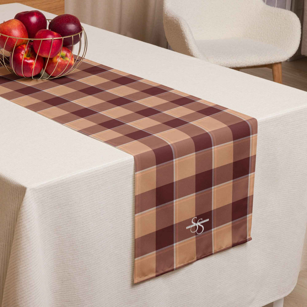 Table Runner Whiskey and Livid Brown Plaid Default Title - Scottish Squares