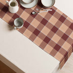 Table Runner Whiskey and Livid Brown Plaid - Scottish Squares