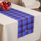 Table Runner Cornflower Blue and Livid Brown Plaid Default Title - Scottish Squares