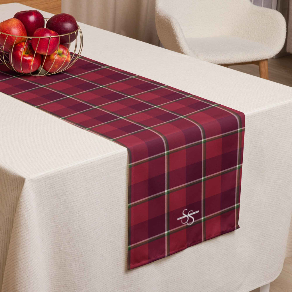 Table Runner Old Brick and Cab Sav Plaid Default Title - Scottish Squares