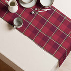 Table Runner Old Brick and Cab Sav Plaid - Scottish Squares