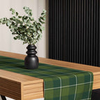 Table Runner Woodland and Evergreen Plaid - Scottish Squares