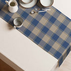 Table Runner Cello and Donkey Brown Plaid - Scottish Squares