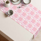 Table Runner Breast Cancer Awareness Plaid - Scottish Squares