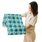 Table Runner Cervical Cancer Awareness Plaid, Teal Ribbon, Supportive Gift - Scottish Squares