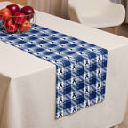 Table Runner Colorectal Cancer Awareness Plaid, Dark Blue Ribbon, Supportive Gift Default Title - Scottish Squares