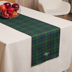Table Runner Green Blue Orange Plaid Tartan