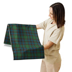 Table Runner Green Blue Orange Plaid Tartan