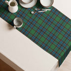 Table Runner Green Blue Orange Plaid Tartan
