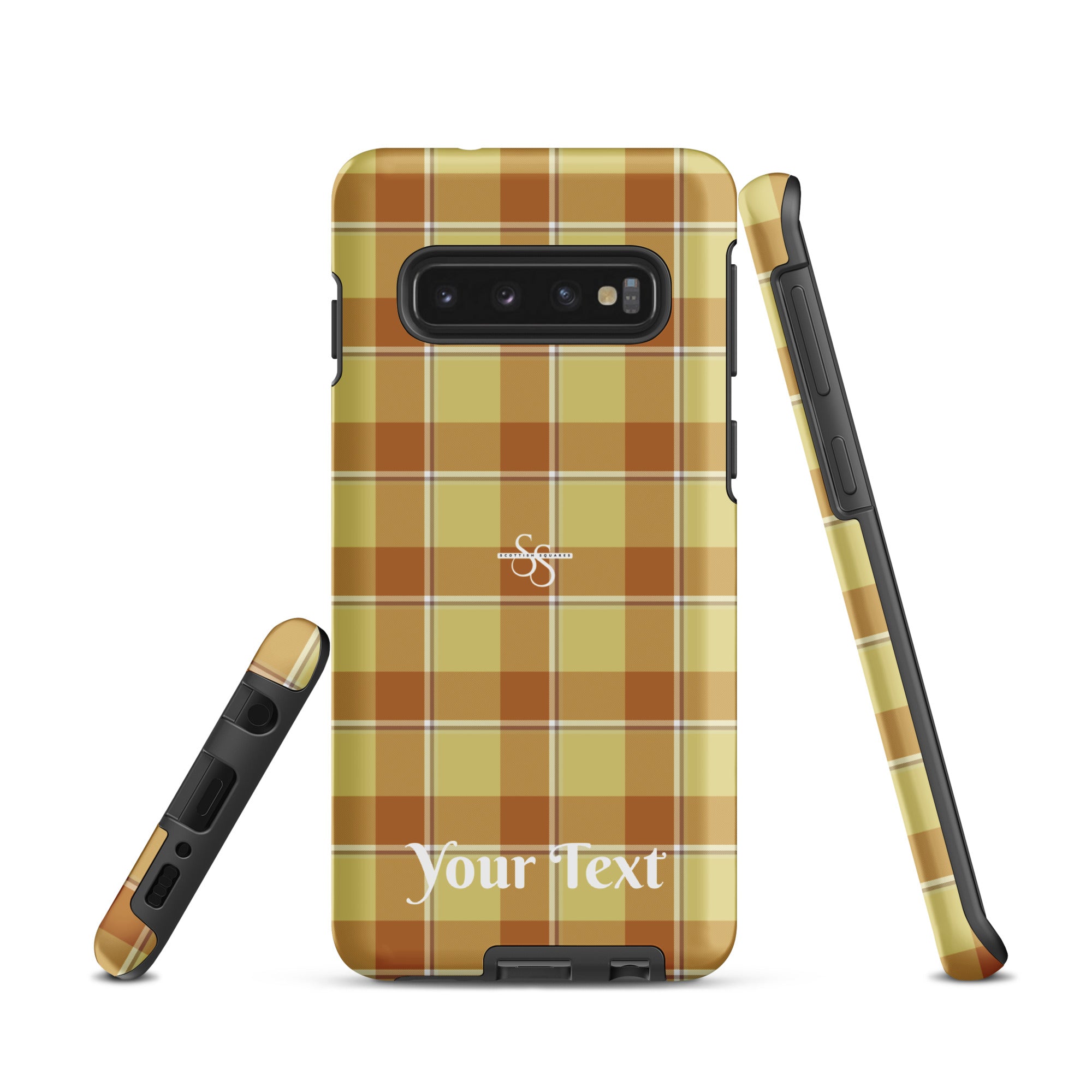Personalized Zombie and Copper Plaid Samsung Tough Case - Scottish Squares