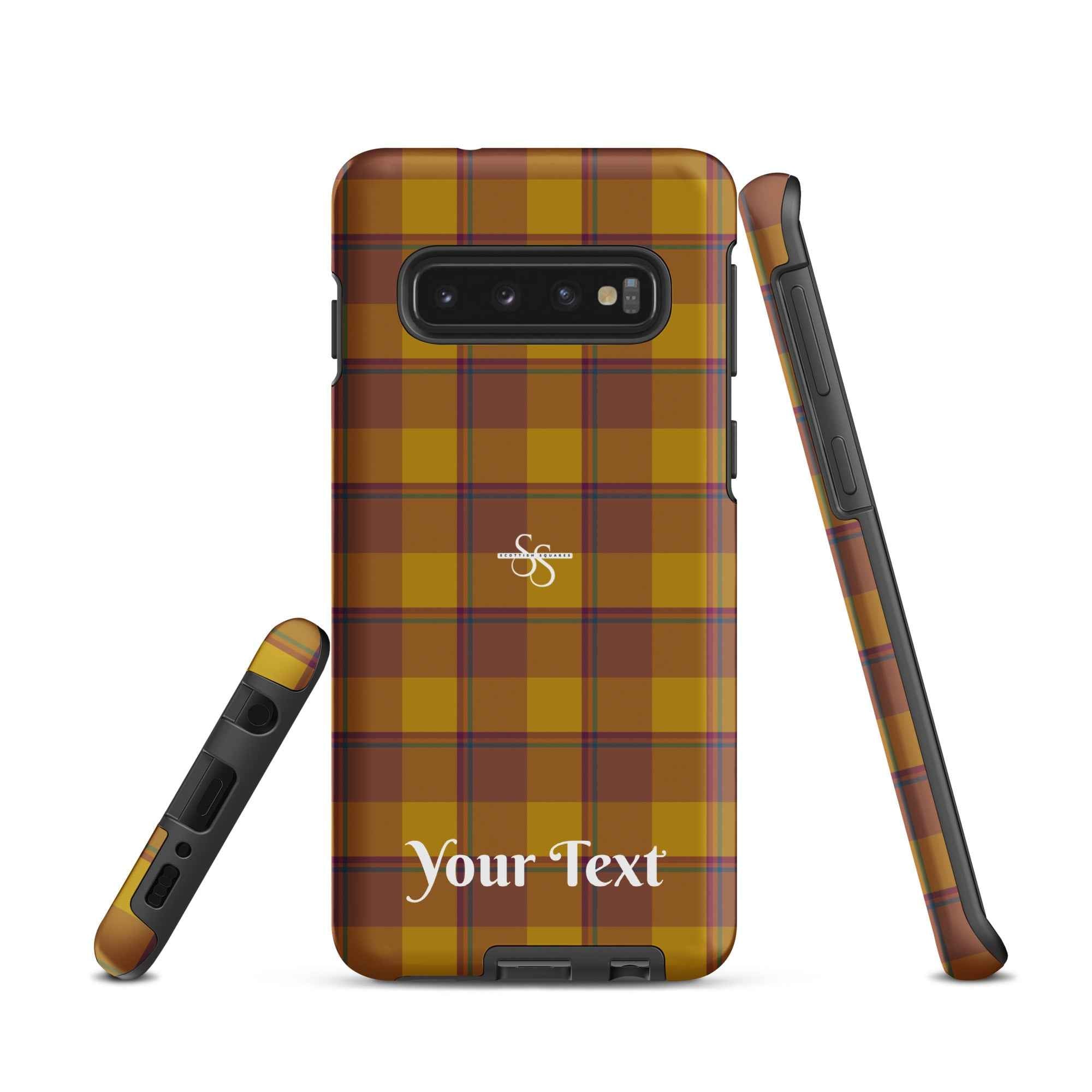 Personalized Potters Clay and Pizza Plaid Samsung Tough Case - Scottish Squares