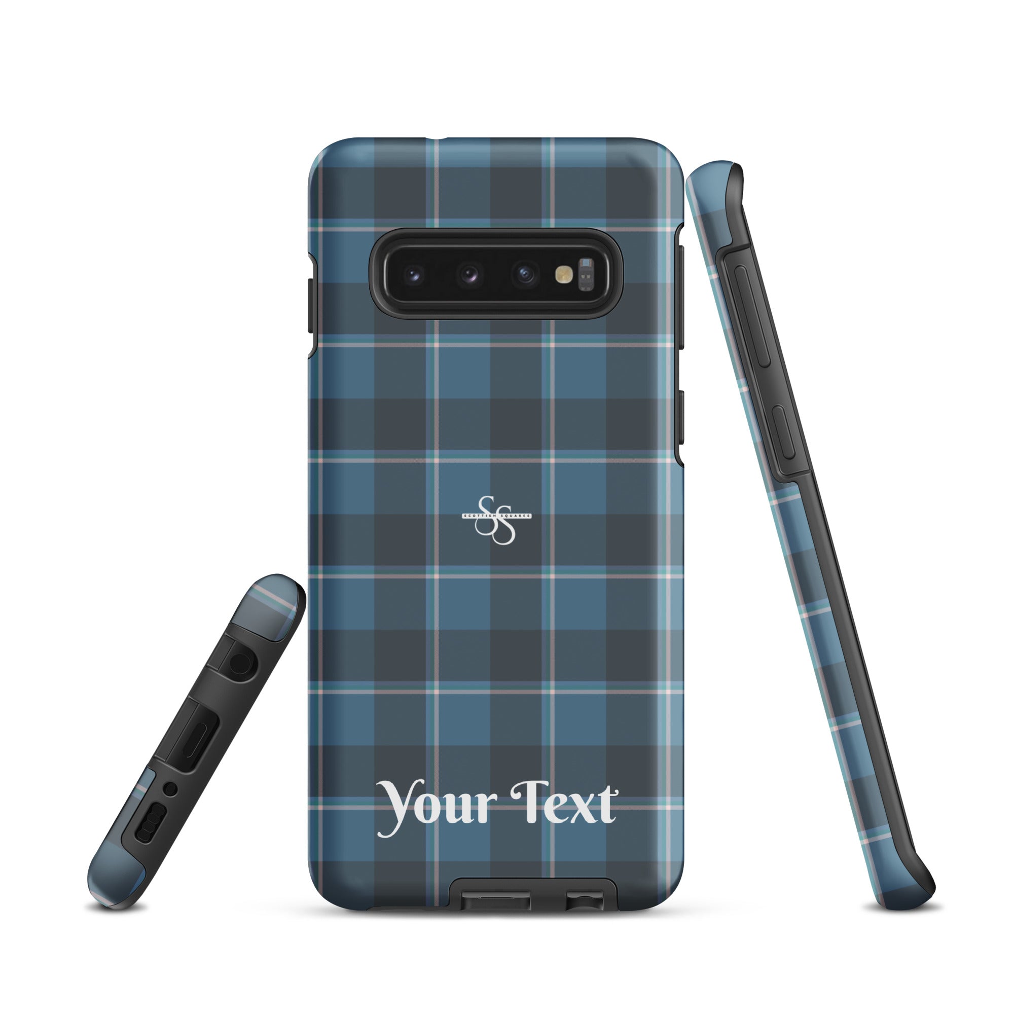 Personalized Hoki and Shuttle Gray Plaid Samsung Tough Case - Scottish Squares