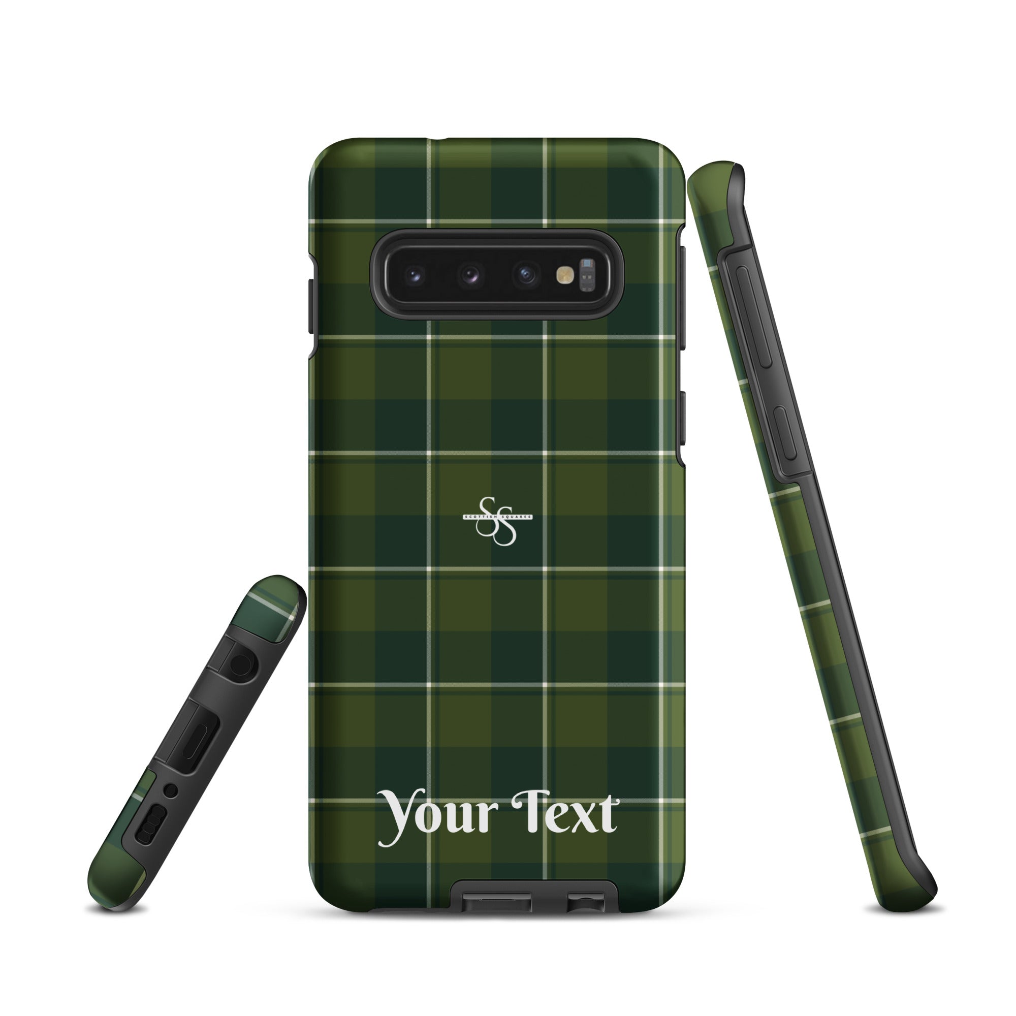 Personalized Woodland and Evergreen Plaid Samsung Tough Case - Scottish Squares
