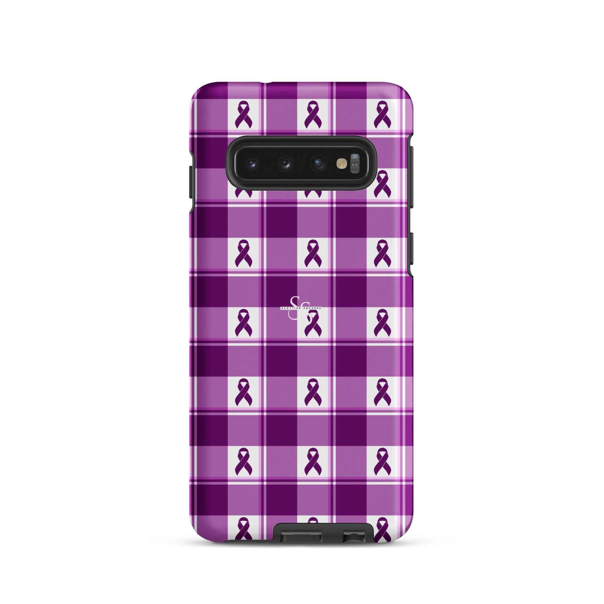 Tough Case for Samsung Pancreatic Cancer Awareness Plaid Samsung Galaxy S10 - Scottish Squares