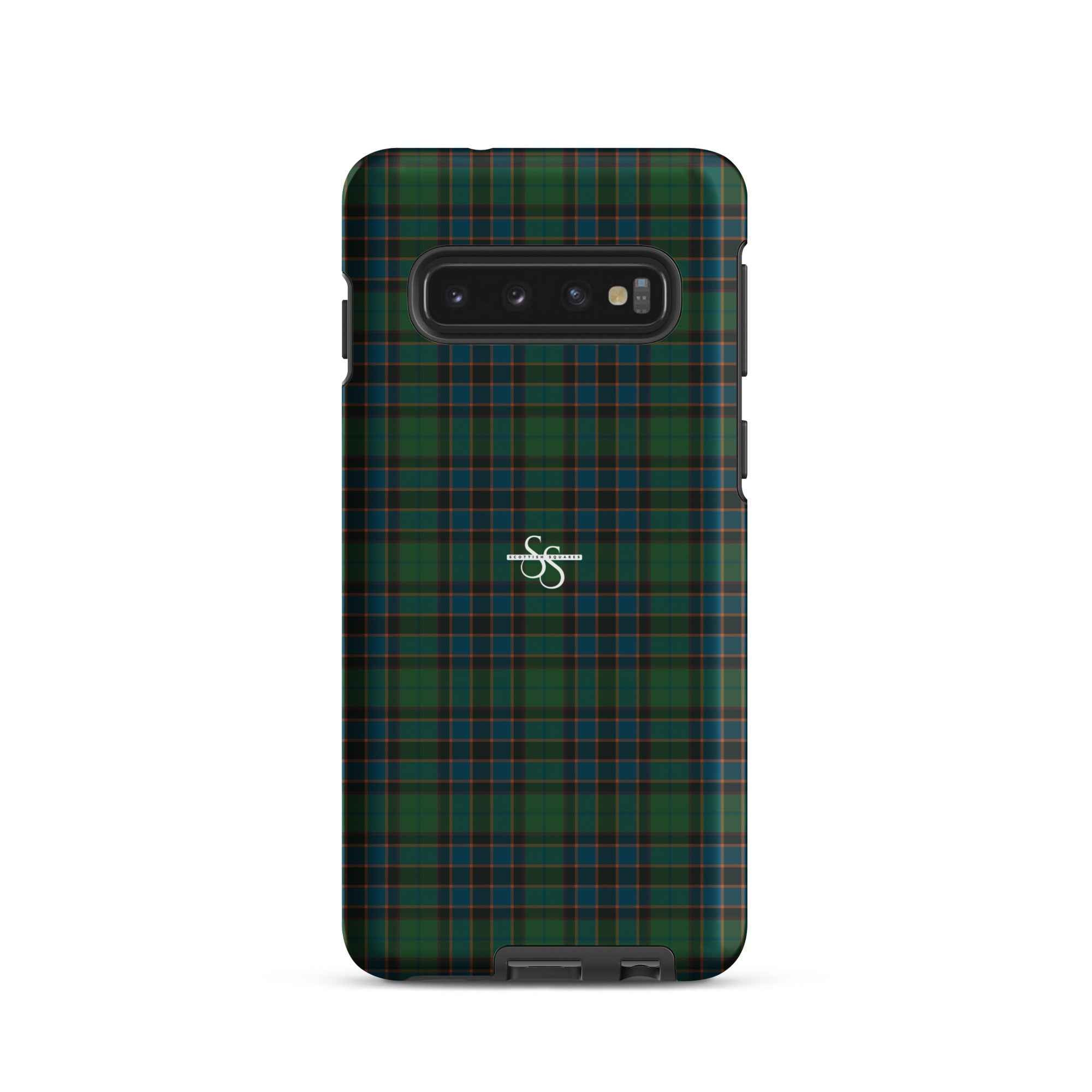 Tough Case for Samsung Green Blue Orange Plaid Tartan