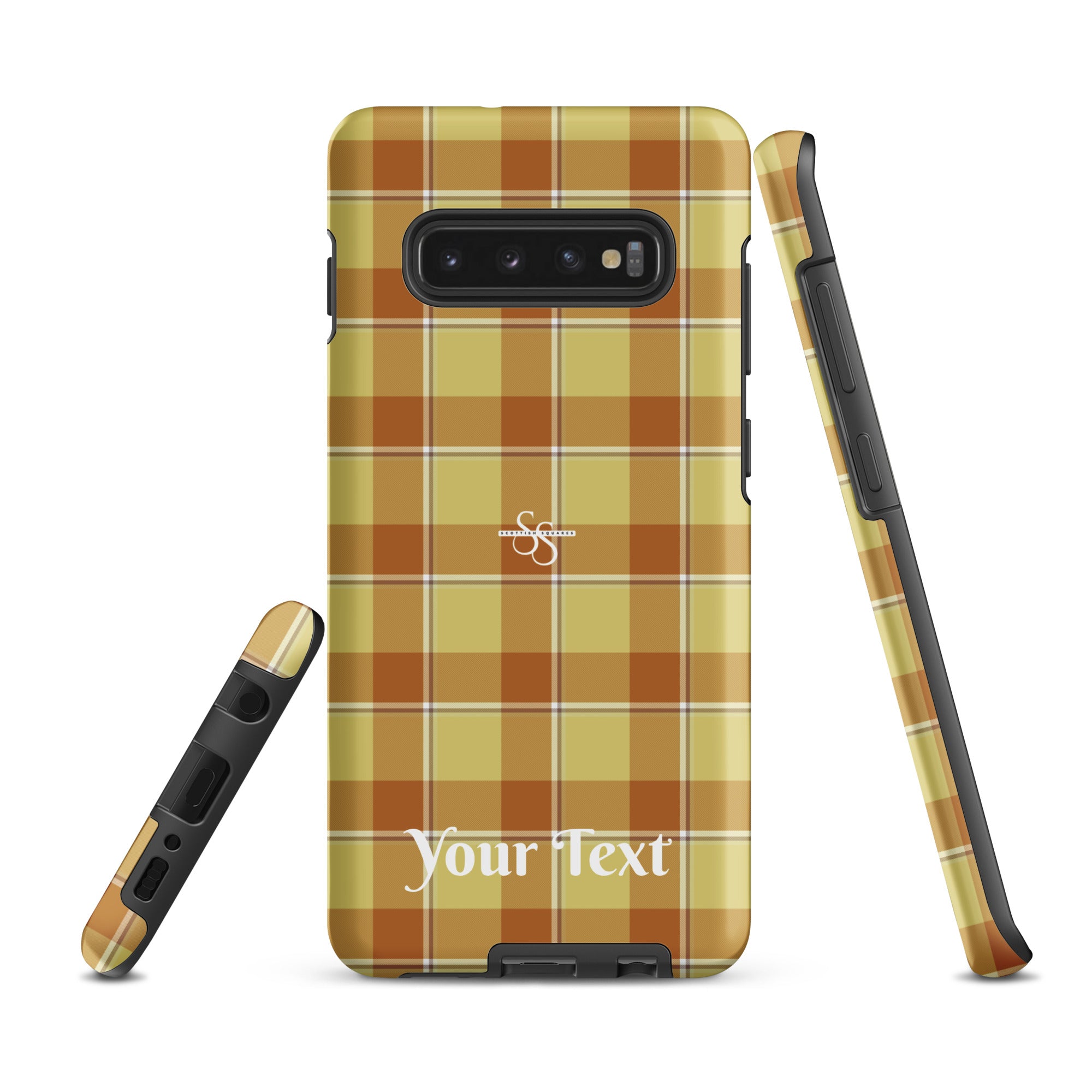 Personalized Zombie and Copper Plaid Samsung Tough Case - Scottish Squares