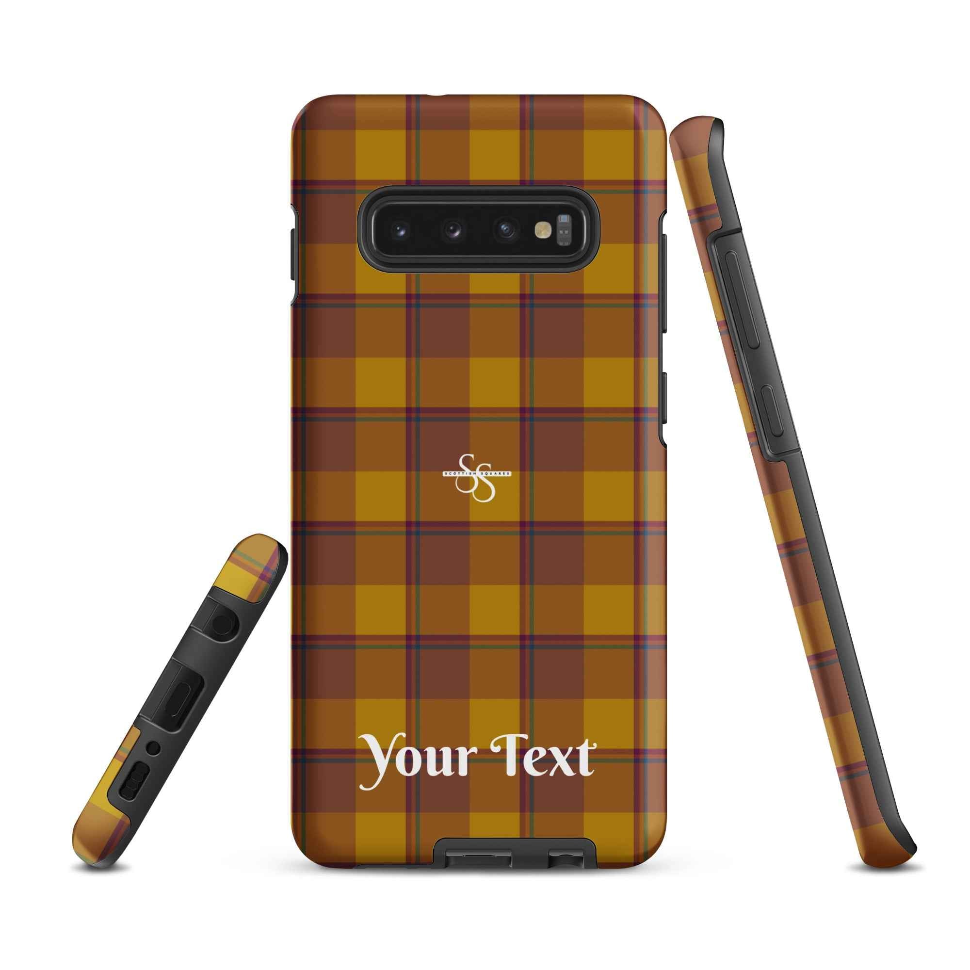 Personalized Potters Clay and Pizza Plaid Samsung Tough Case - Scottish Squares