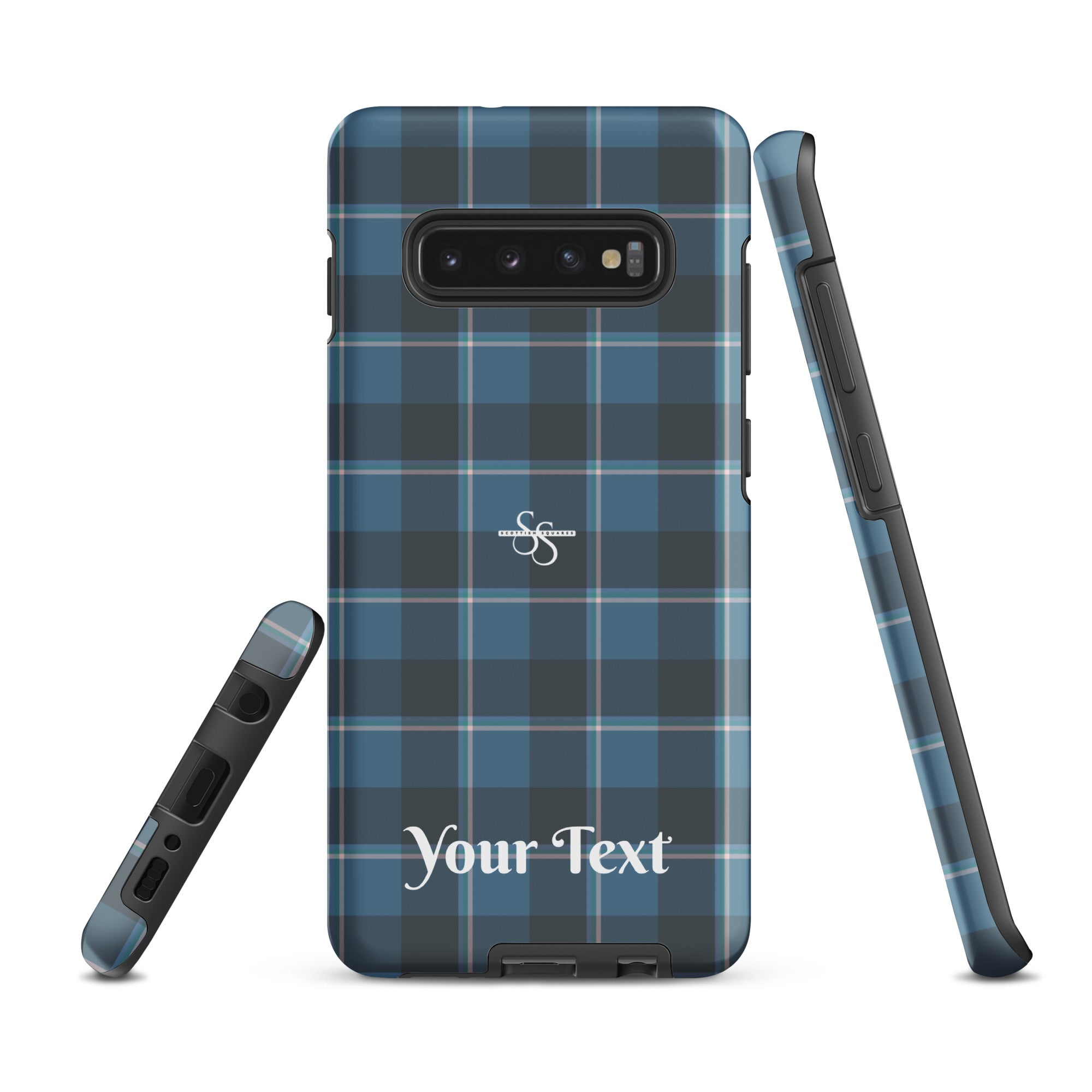 Personalized Hoki and Shuttle Gray Plaid Samsung Tough Case - Scottish Squares