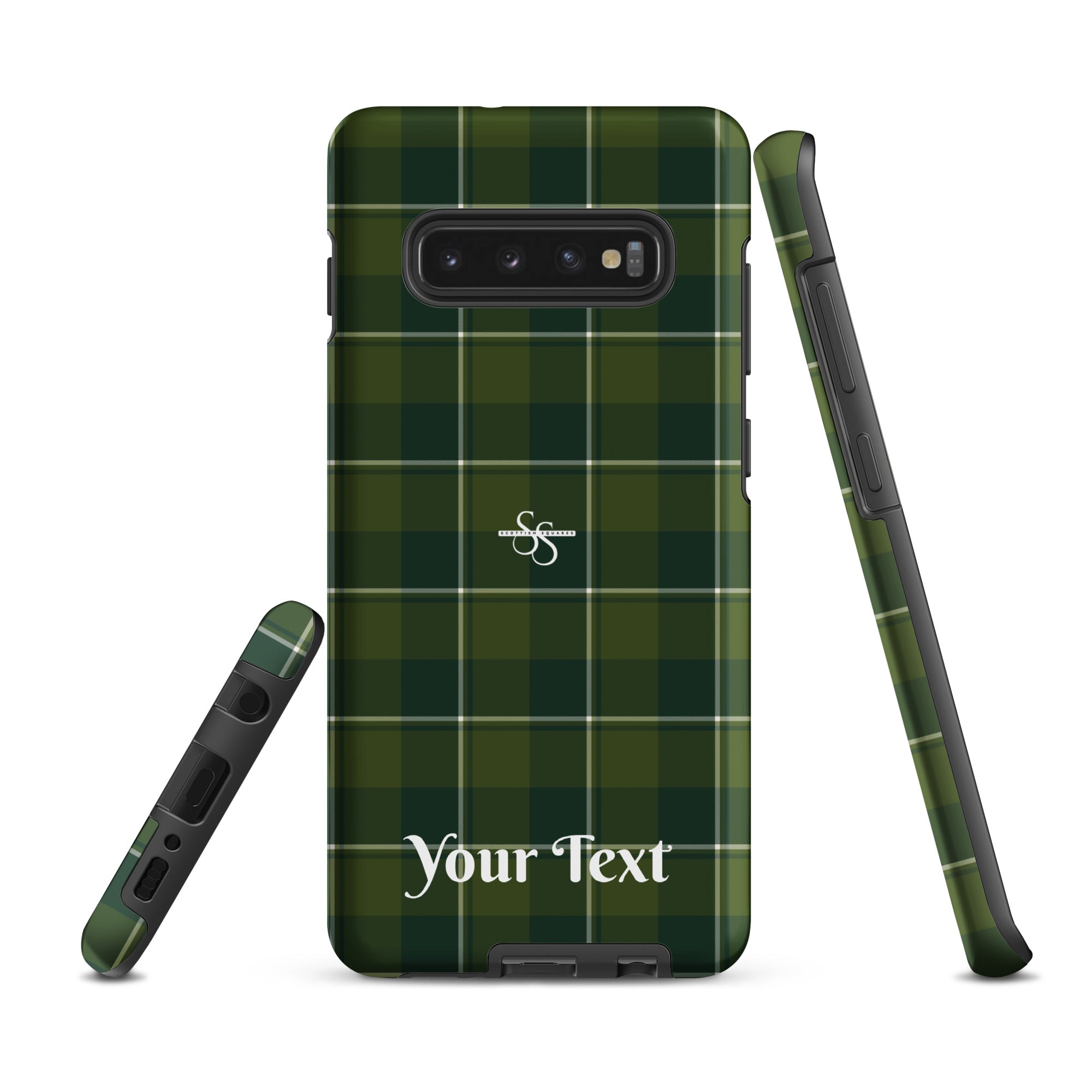 Personalized Woodland and Evergreen Plaid Samsung Tough Case - Scottish Squares