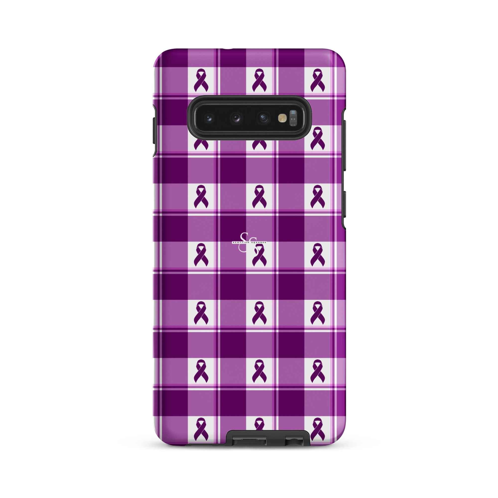 Tough Case for Samsung Pancreatic Cancer Awareness Plaid Samsung Galaxy S10 Plus - Scottish Squares