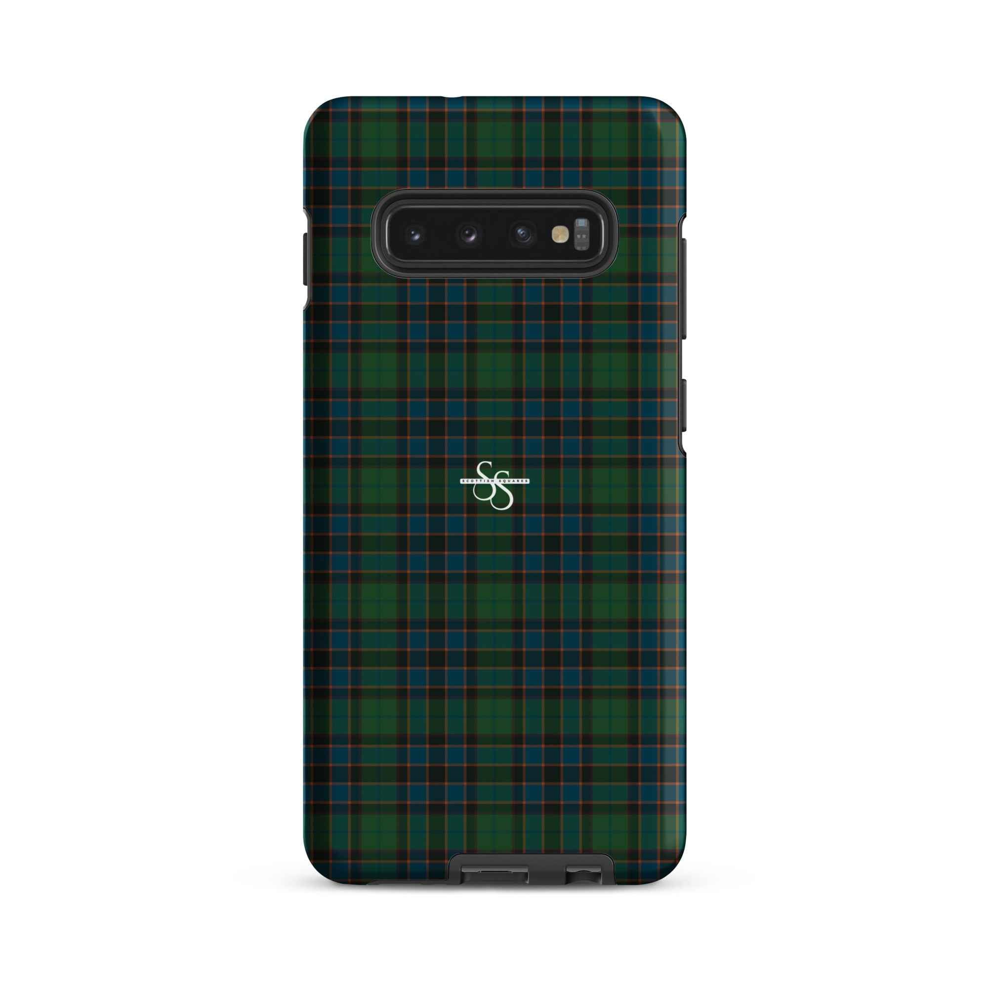 Tough Case for Samsung Green Blue Orange Plaid Tartan