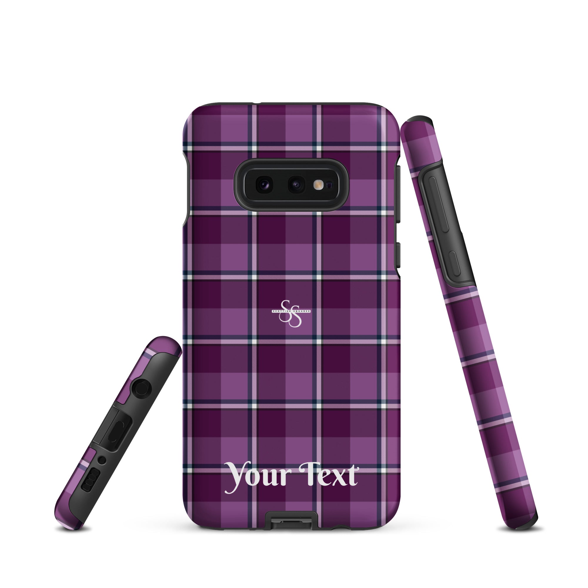 Personalized Purple and Trendy Pink Plaid Samsung Tough Case - Scottish Squares