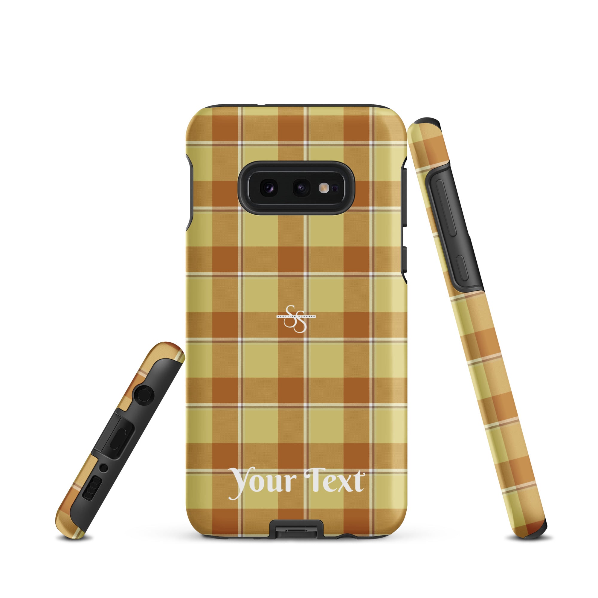 Personalized Zombie and Copper Plaid Samsung Tough Case - Scottish Squares