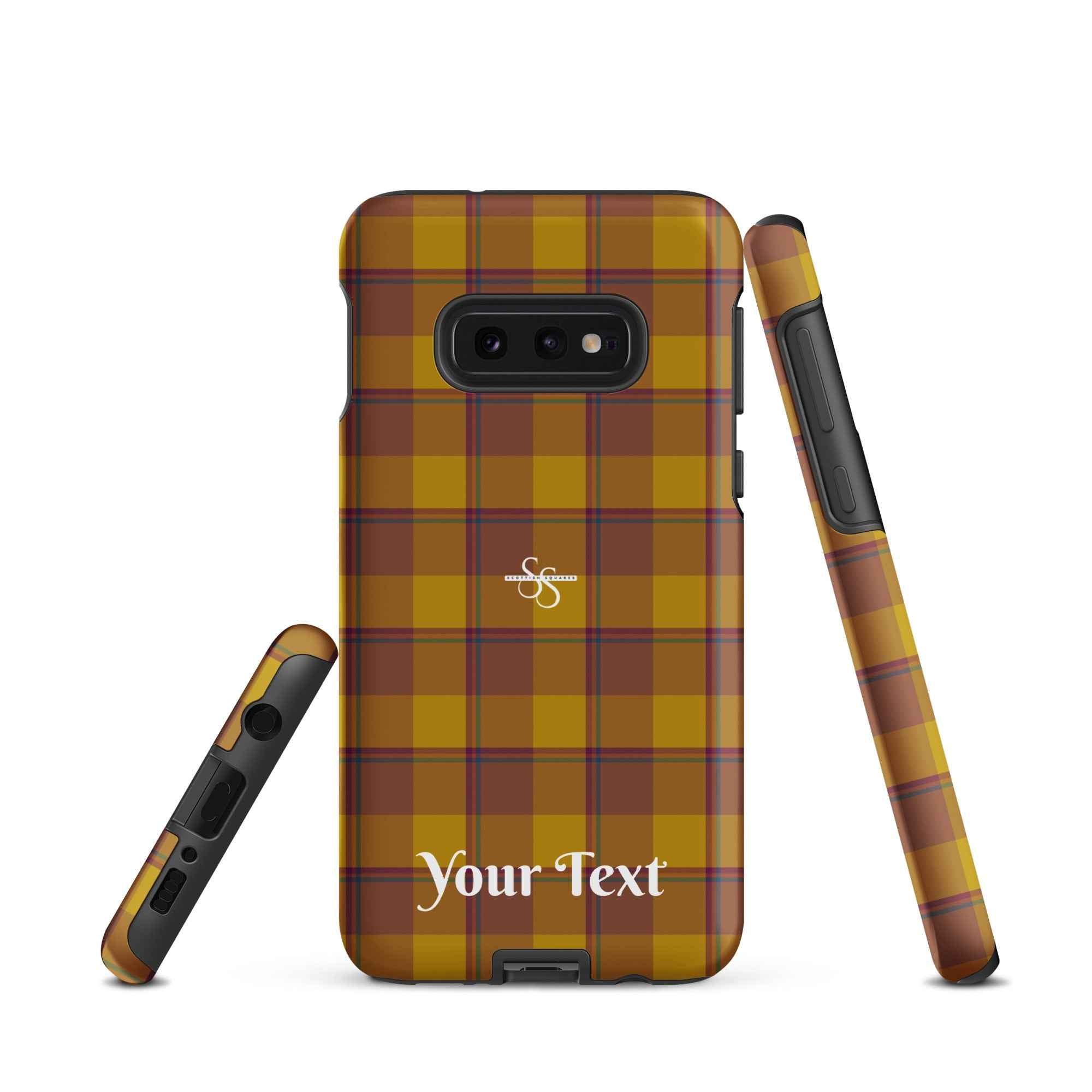Personalized Potters Clay and Pizza Plaid Samsung Tough Case - Scottish Squares
