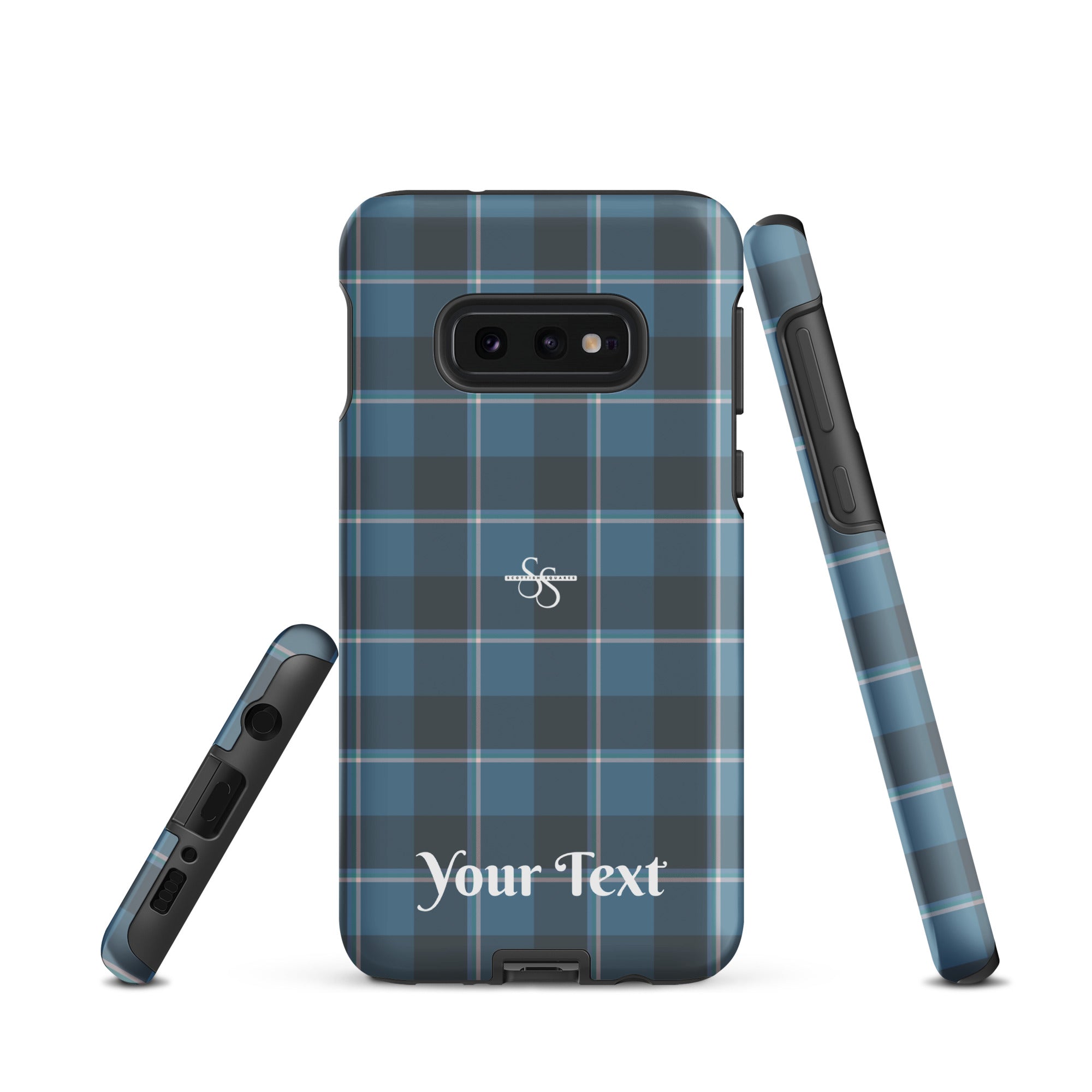 Personalized Hoki and Shuttle Gray Plaid Samsung Tough Case - Scottish Squares