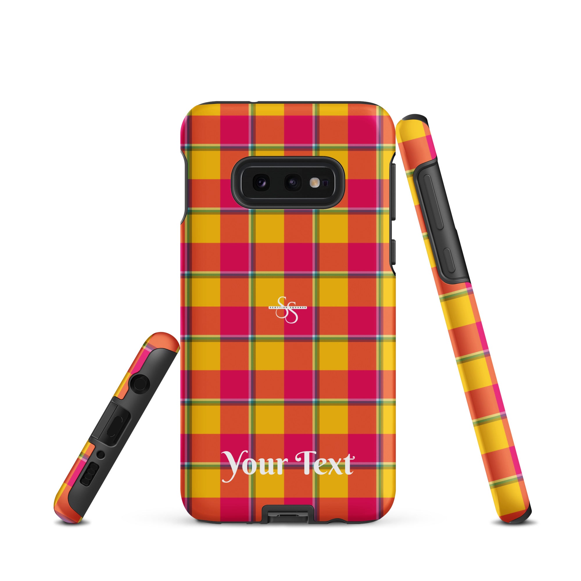 Personalized Corn and Razzmatazz Plaid Samsung Tough Case - Scottish Squares
