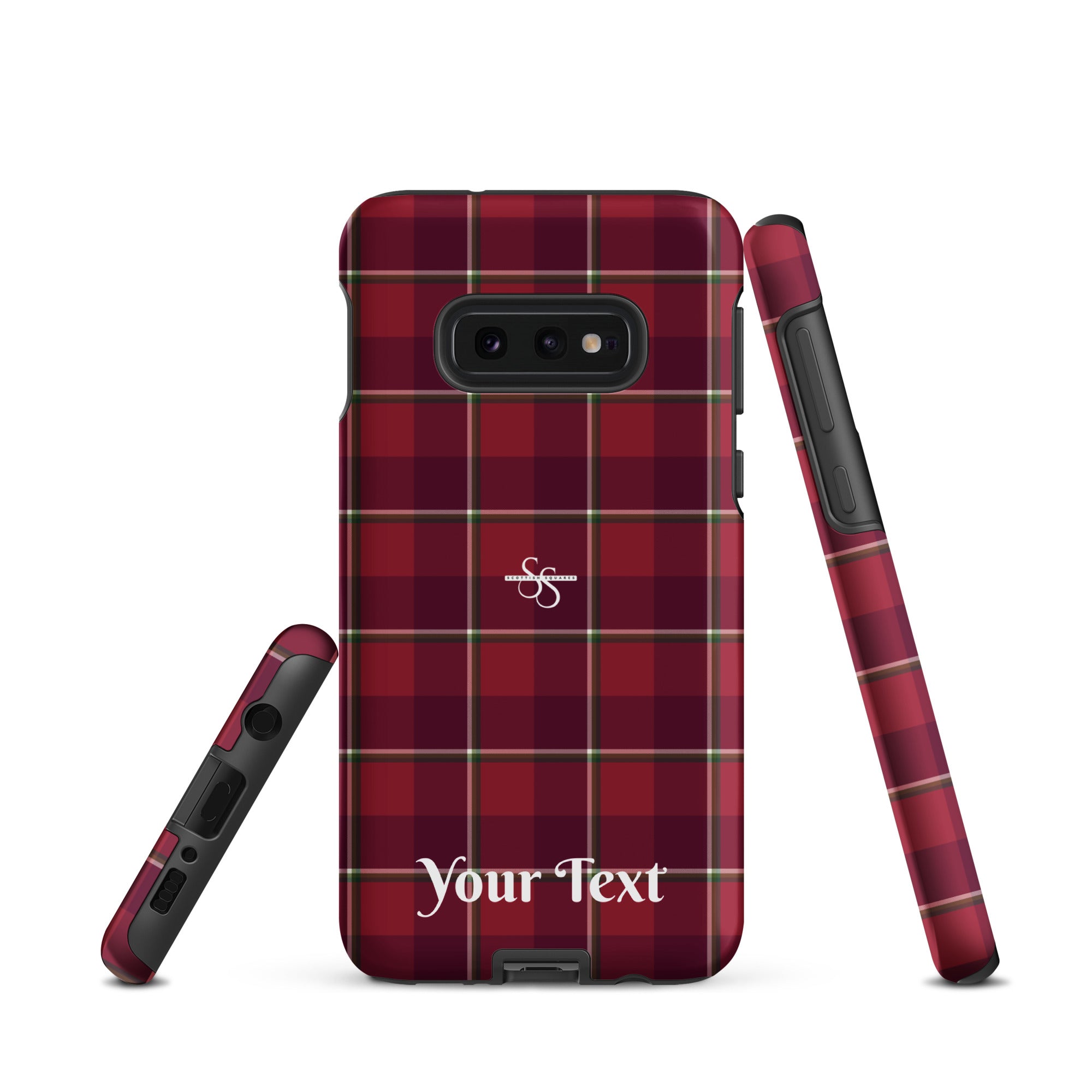 Personalized Old Brick and Cab Sav Plaid Samsung Tough Case - Scottish Squares